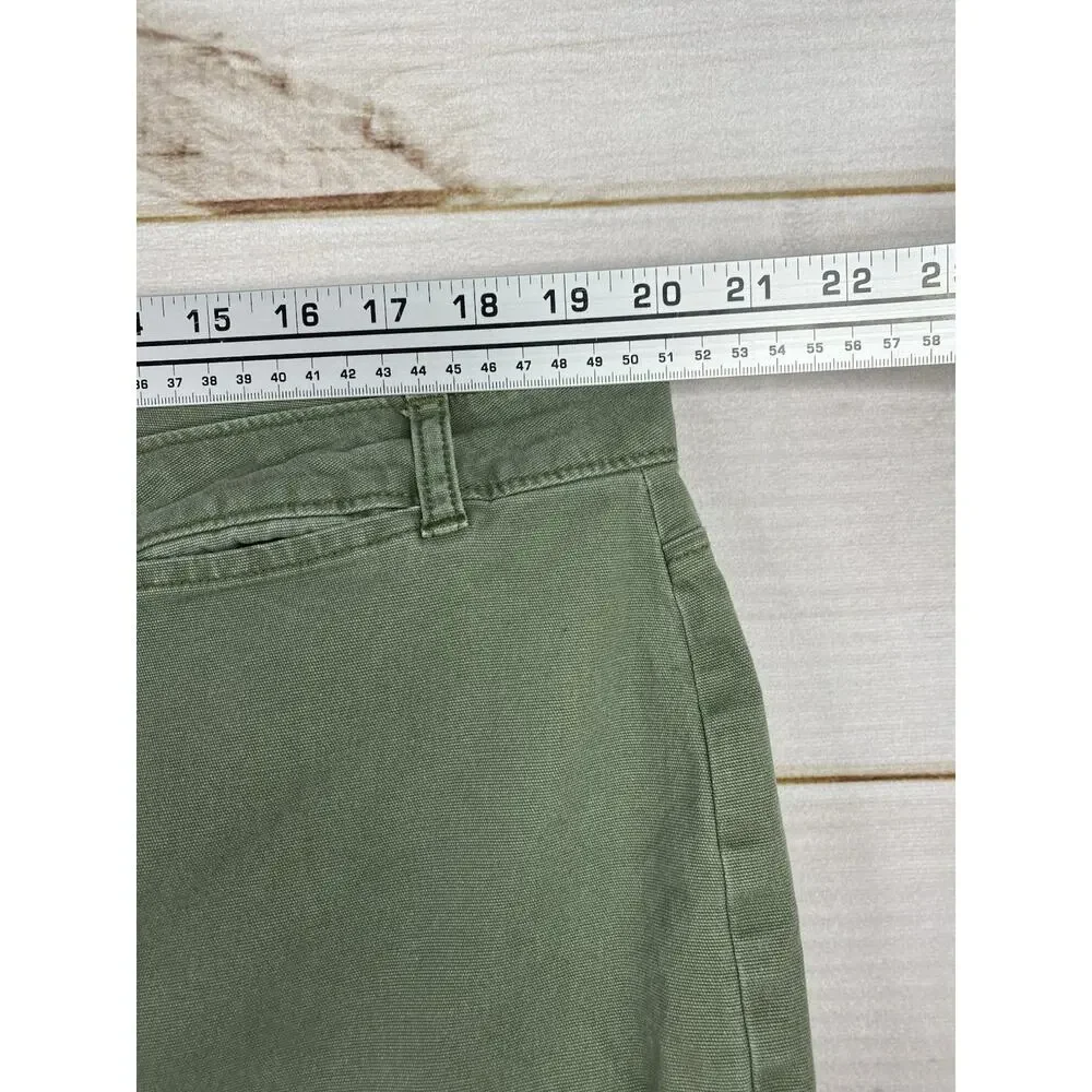 Old Navy Wide Leg Pants Womens 18 Tall Army Green Stretch High Rise Baggy